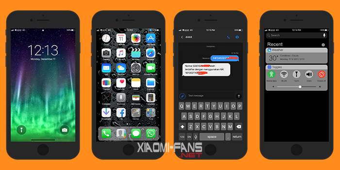 Download Tema iOS X Black untuk Xiaomi
